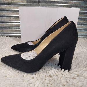 NWT Nine West Astoria 9x9 Black Leather Pumps; Size 8.5